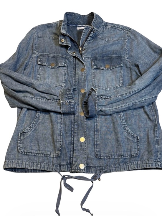 Billy T Jackets & Blazers - Billy T Ava Zip-Front Utility Jacket – Chambray Denim Jacket Women's Large EUC